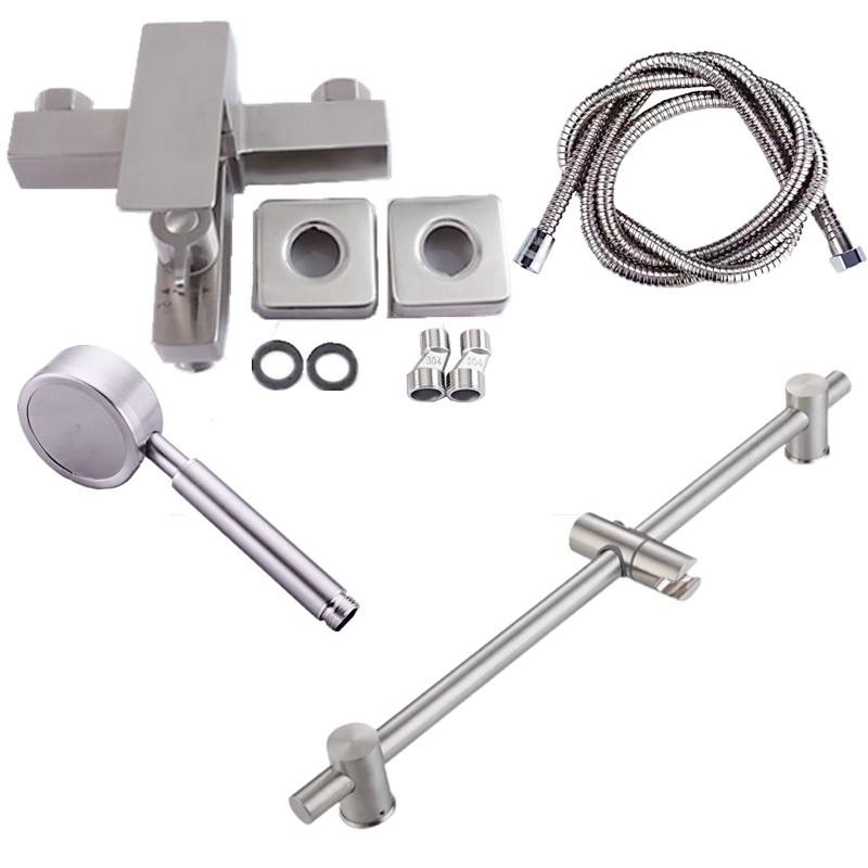 Household Shower Set Bathroom Hot And Cold Water Mixing Valve Faucet Stainless Steel Bathtub Water Tap