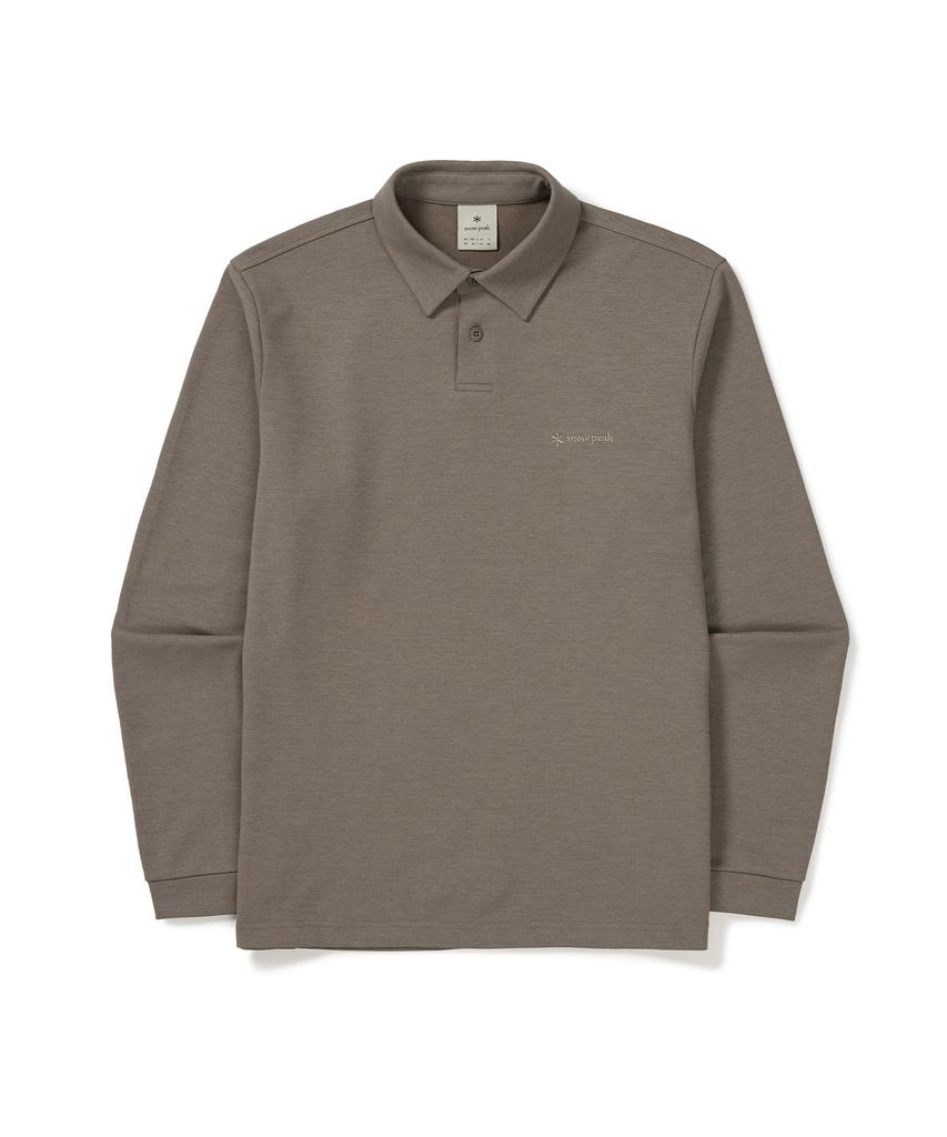 SNOWPEAK APPAREL Polo Long Sleeve T-Shirt (S24Fmtps10) Dark Khaki