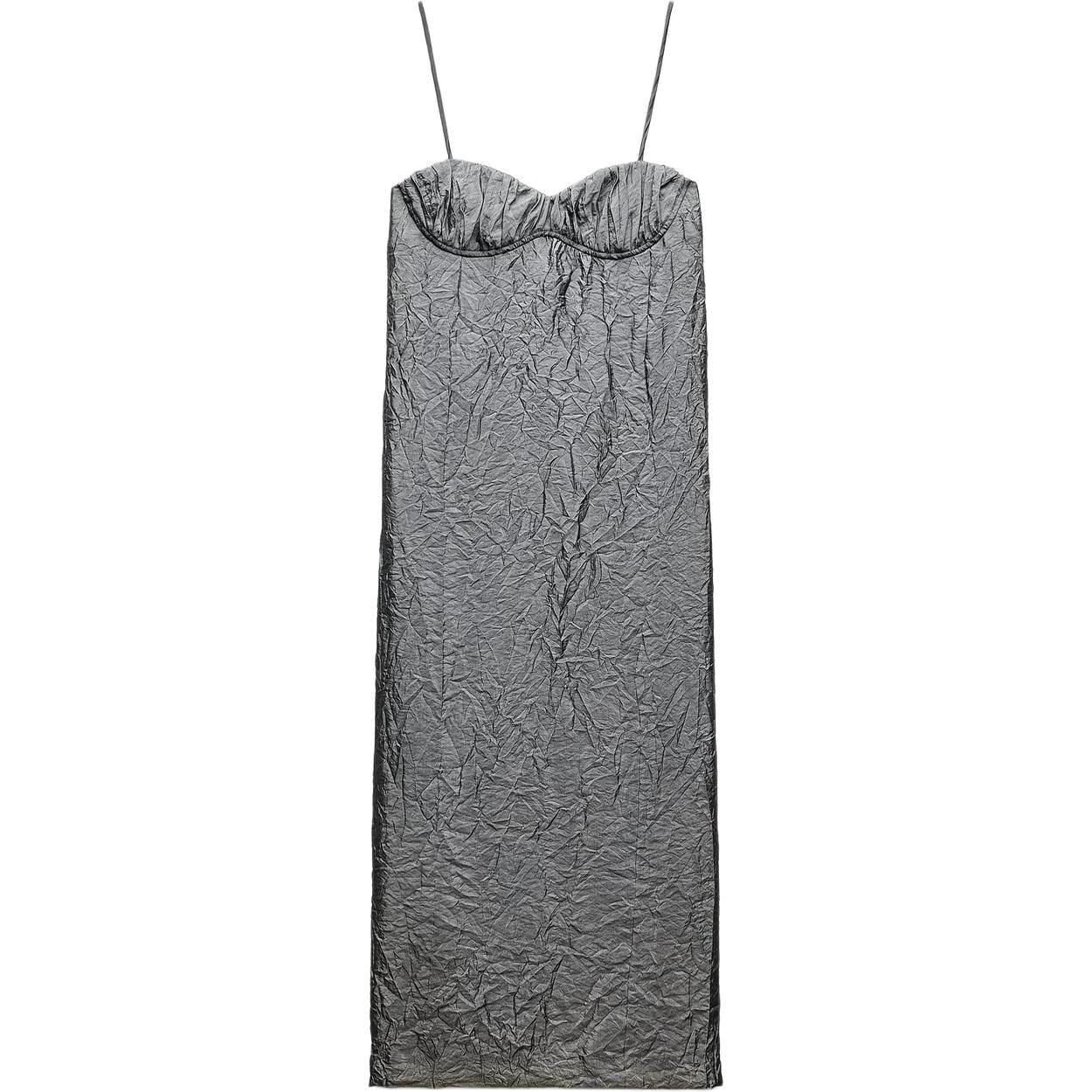ZARA ZW Slip Dress Women`s Gray