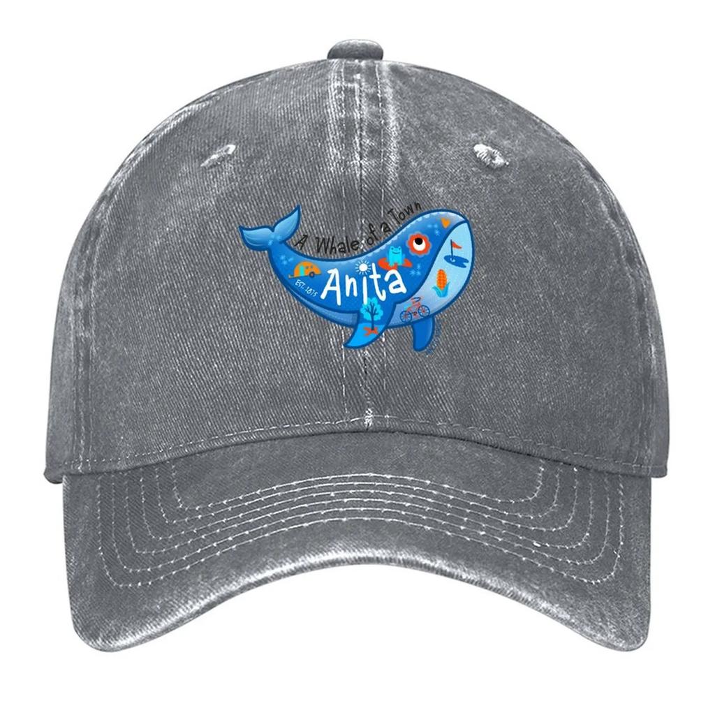 Whimsical Whale for Anita Iowa Baseball Cap Sunscreen Golf Derby Hat Sailor Cap for Unisex Hats For Women Unisexs