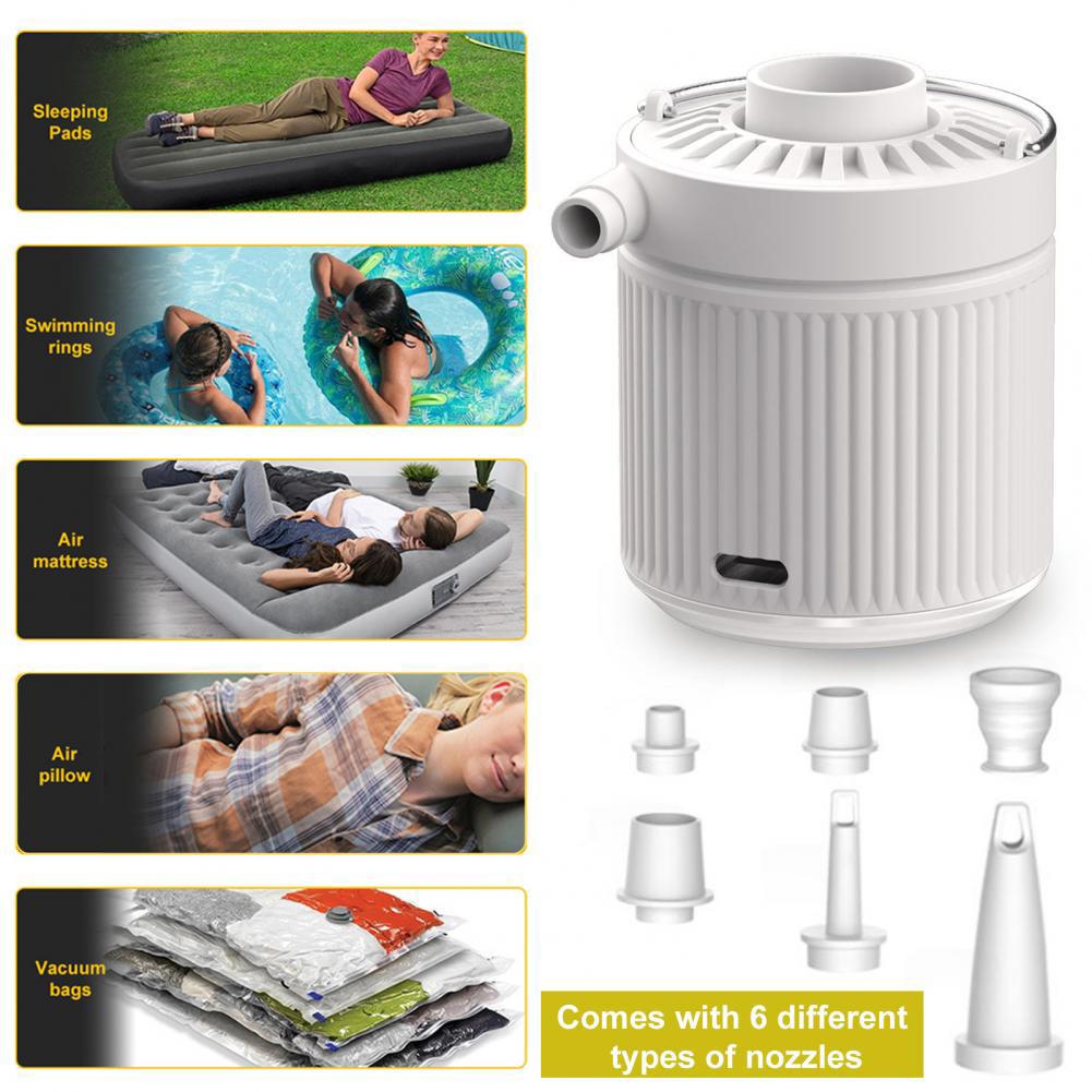 Tiny Portable Ultra-Mini Air Pump USB Inflation Deflation Pump With 1200mAh Battery For Pool Floats Vacuum Storage Bags