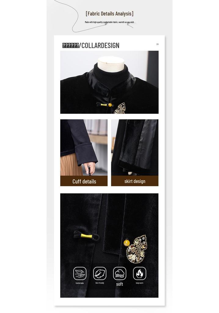 Women's Spring/Autumn 2026 Embroidered Jacket for Middle-aged & Elderly - Loose, Stylish Top