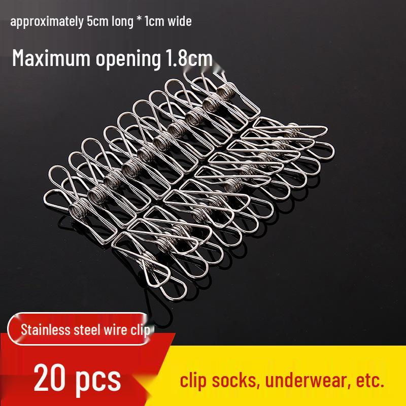 Stainless Steel Windproof Clothes Drying Clips - Large, Heavy-Duty Quilt and Sock Clips.