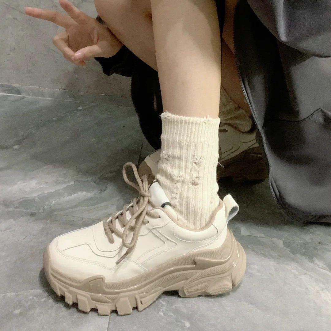 

Женская обувь, спортивные кроссовки, обувь для женщин, спортивная, высокая на платформе, со шнуровкой, стильная акция, распродажа новинок моды 2024 года 40