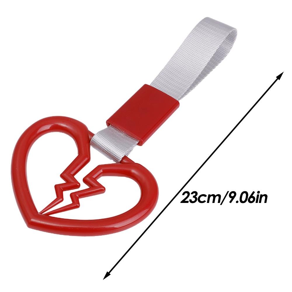 Broken Heart Shape Decorative Car Anti-static Tape Drift Warning Ring Handle Car Front and Rear Bumper Supplies Auto Accessories