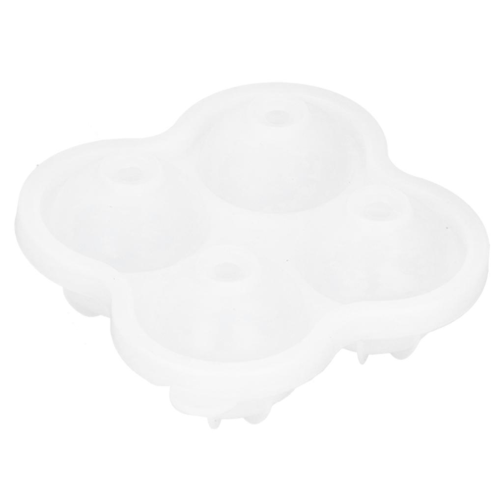 4‑Grid Round Shape Mold Food Grade Silicone Ice Cream Mould for Kitchen Utensils