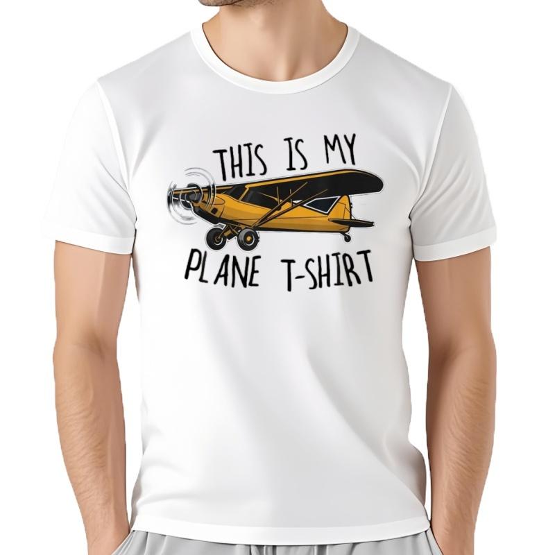 Piloto De AvióN Para Hombre Camisa De AlgodóN Ajustada CóMics