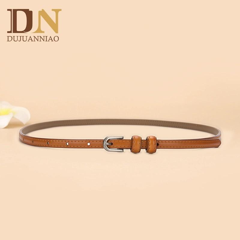Womens Thin Leather Belt Versatile Fashion Jeans Ins Style