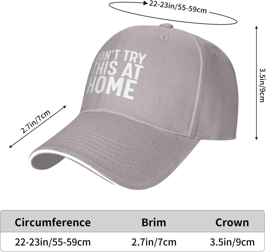 Dont Try This At Home Baseball Cap Polyester Casual Snapback Hat Unisex Adult Gift