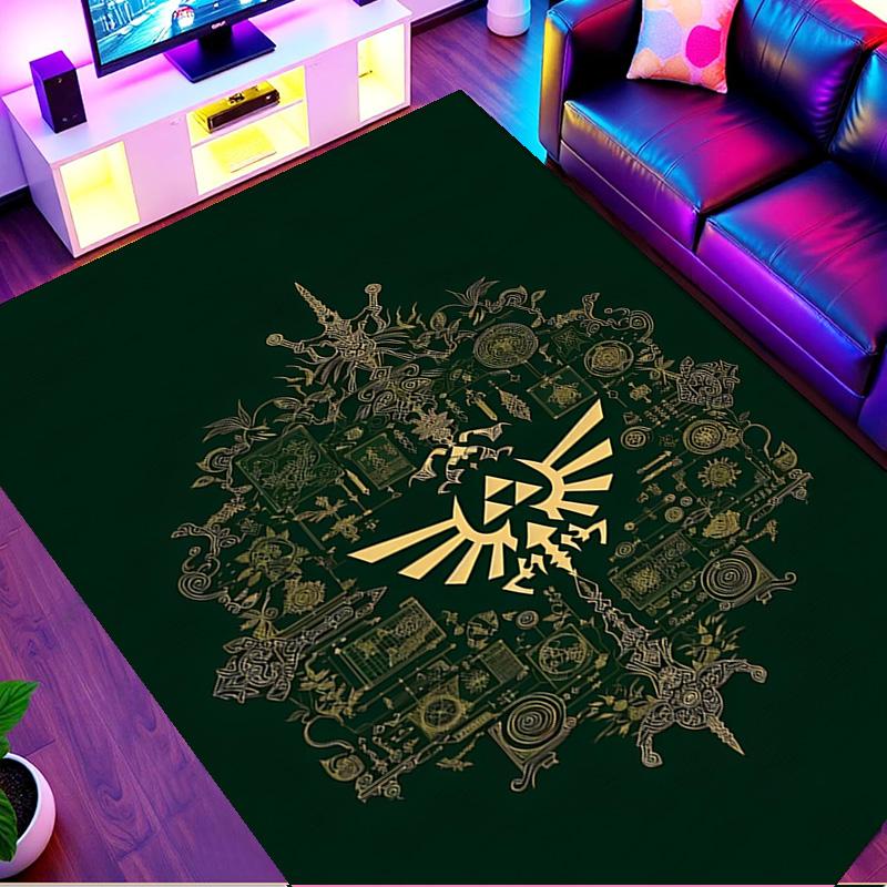 The Legend of Zelda Print Rug, Washable Floor Carpet, For Entryway Dorm Laundry Room Office Study, Home Decor Birthday Christmas Gift