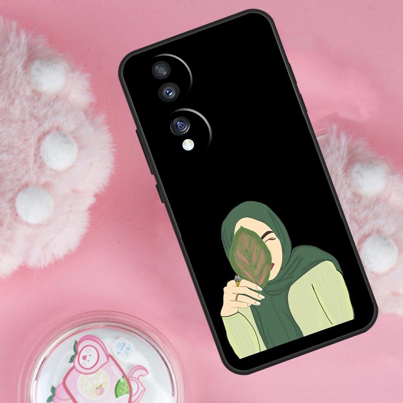 

Muslim Arabic Hijab Girl Case For Honor 200 Pro 50 70 90 Lite X9b X9a X8b X8a X8 X9 X9c Honor Magic 7 6 5 Lite Cover Honor X8a