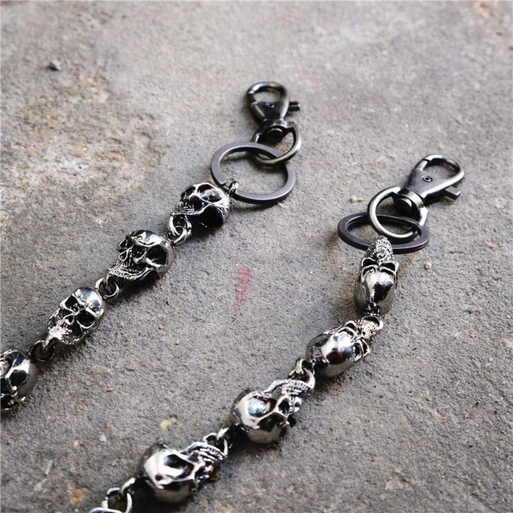 Skull Connected Metal Trousers Big Ghost Diablo Hip Hop Waist Chain