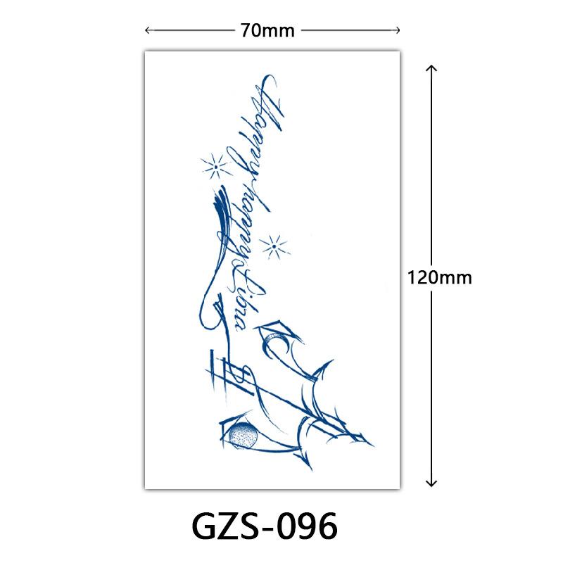 Flower Herbal Semi-Permanent Tattoo Sticker, Small Picture Juice Tattoo Sticker, Sweat-Proof Tattoo