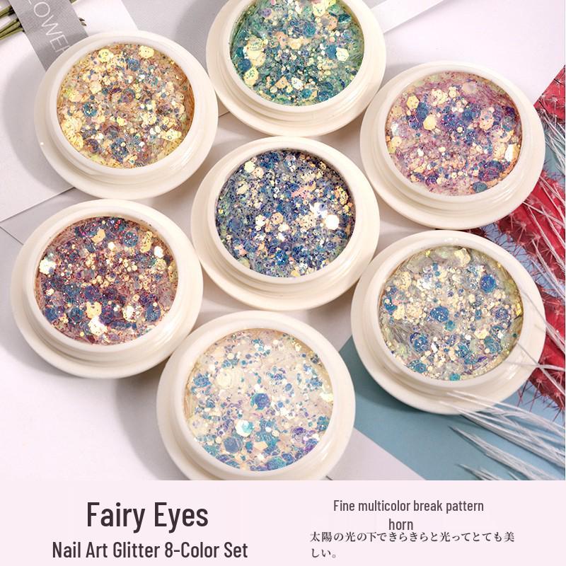 Iridescent Nail Art and Eyeshadow Glitter Sequins