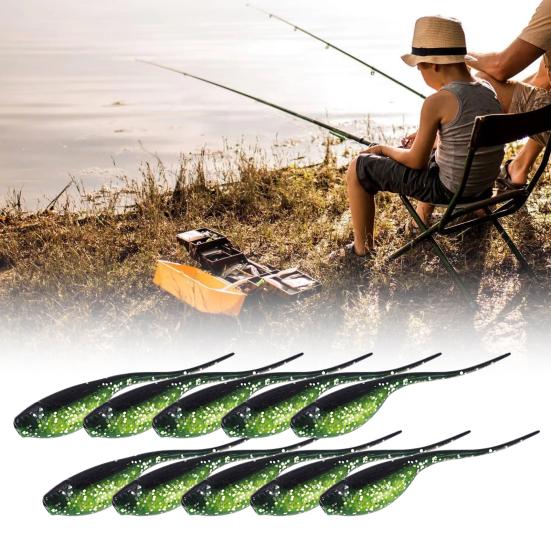0.7g/5cm Artificial Bait Vivid Skin Catch Fishes Durable Double Color Needle Tail Soft Tadpole Bait Angling Supplies