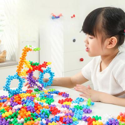 Kindergarten Snowflake Early Education Toy Building Blocks Plum Blossom Building Blocks Educational Children's Concentration Toys Assembly