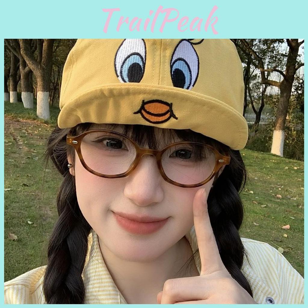 Yellow Tweetybird Duck Sun Hat For Girls Soft Cotton Cap For Spring Outdoor