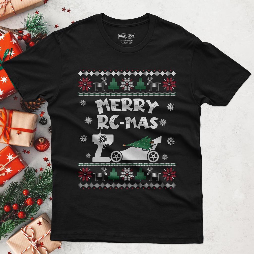 Merry RC-Mas T-Shirt, Funny RC Car Enthusiast Ugly Christmas Tee