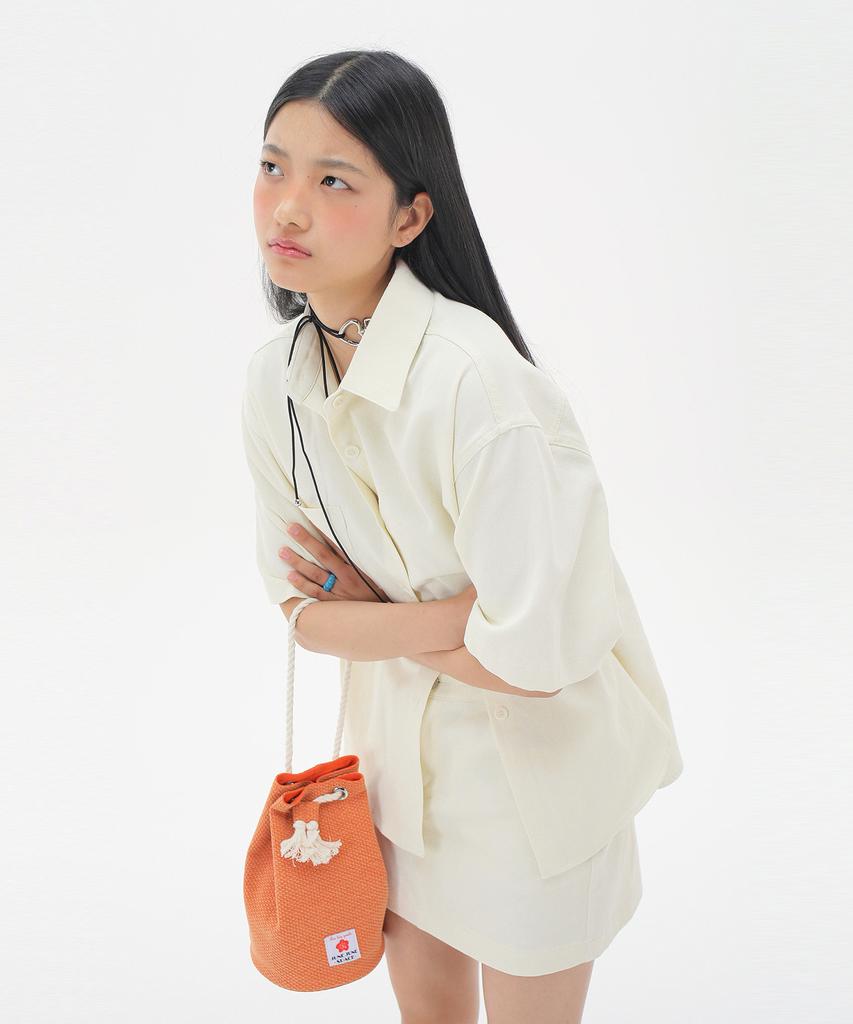 Junejune Space String Bucket Bag_Orange