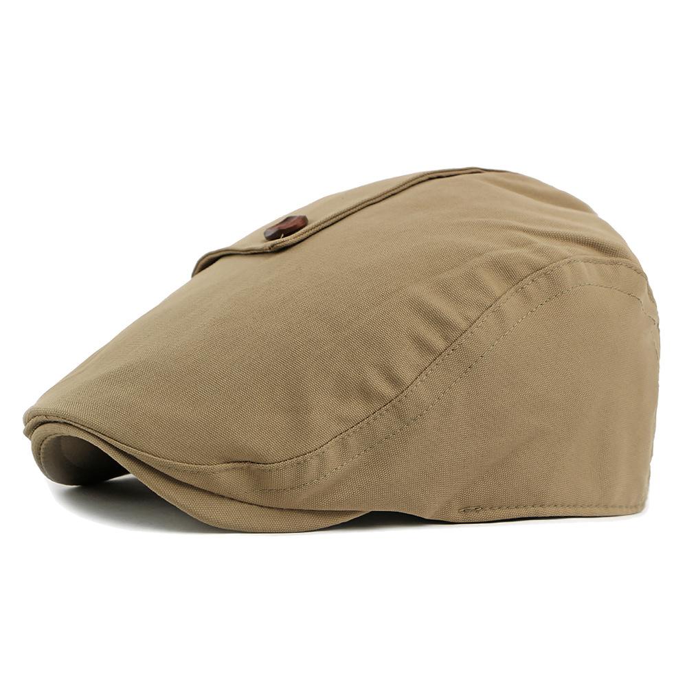 Spring Autumn Beret British Vintage Forward Cap Peaked Cap False Pocket Paintwork Cap