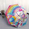 Hello Kitty,Rainbow Automatic Folding Umbrella-Simple 8-Rib Design, Bright Cartoon Pattern, Durable Iron Frame, Suitable For Travel, Outdoor
