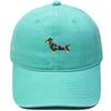 Spotted Dachshund Embroidered Baseball Cap Washed Vintage Daddy Hat Pet Lovers Outdoor Dog Walking Shade