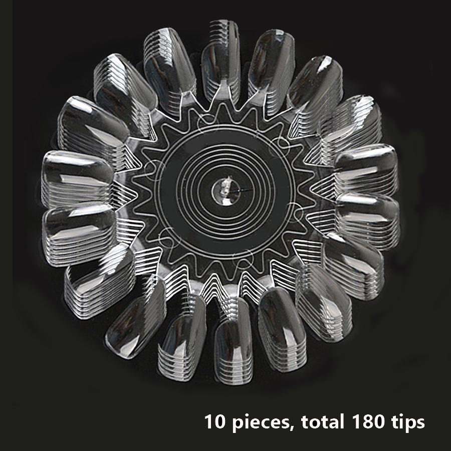 10pcs False Nail Tips Wheel Nail Art Display Practice Nail Polish Color Chart Manicure Tool