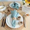 30pcs Woven Napkin Rings Set Farmhouse Burlap Jute Napkin Rings Bulk for Dinning Table Nautical Napkin Ring Holders Table Decor