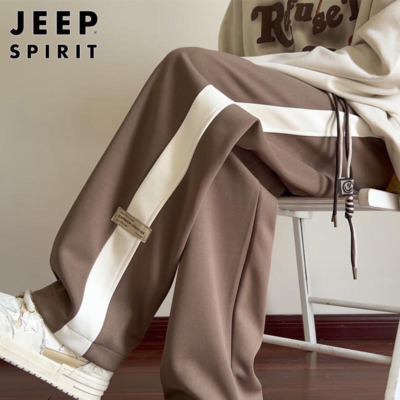 JEEP SPIRIT Men's Loose Straight-Leg Casual Sweatpants