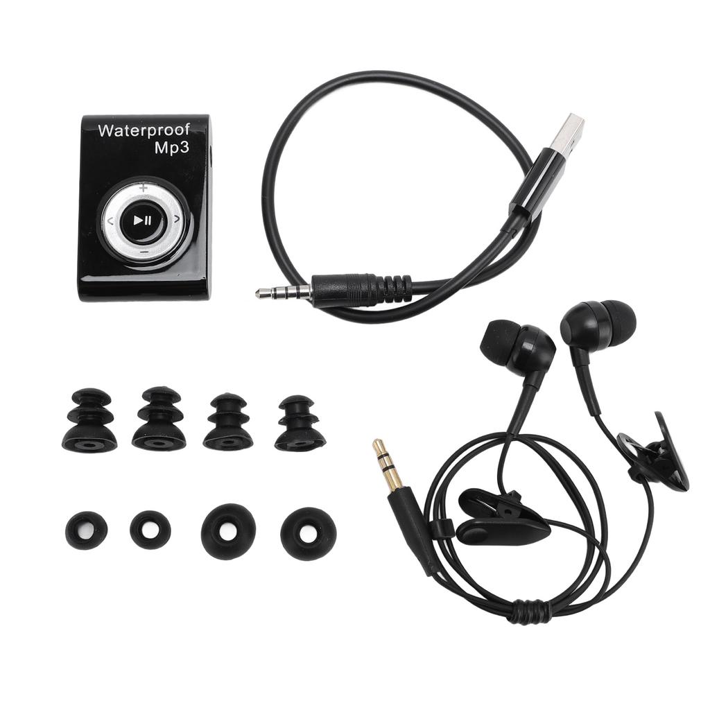 Swimming MP3 Player 8GB Memory Multifunctional Portable Underwater Music Player with Headphone for Diving Surfing