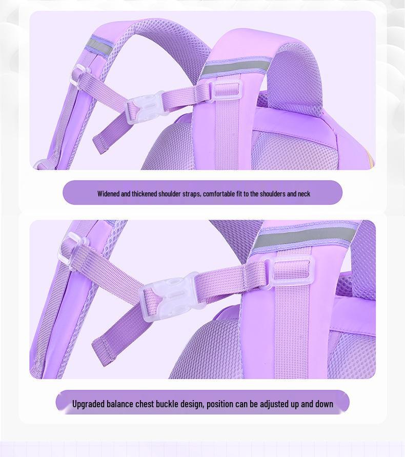 Large Capacity Lightweight Waterproof Backpack for Primary School Girls - Versatile and Breathable Design