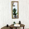 40cm x 100cm made in Nordic wooden Wall-mounted mirror, (width) (height), shatterproof, Japan, stylish, simple, style, (BR Brown)