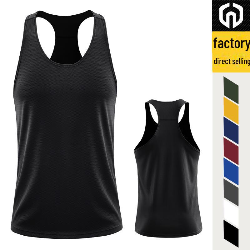 

Мужской жилет для фитнеса I-образной формы без рукавов: Свободный, повседневный и идеальный для тренировки мышц в больших размерах M чёрный