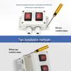 Engineering Plastic Waterproof Rocker Switch with Light, SPST/DPST/3PST, 2-Position Indoor/Outdoor Surface Mount Box