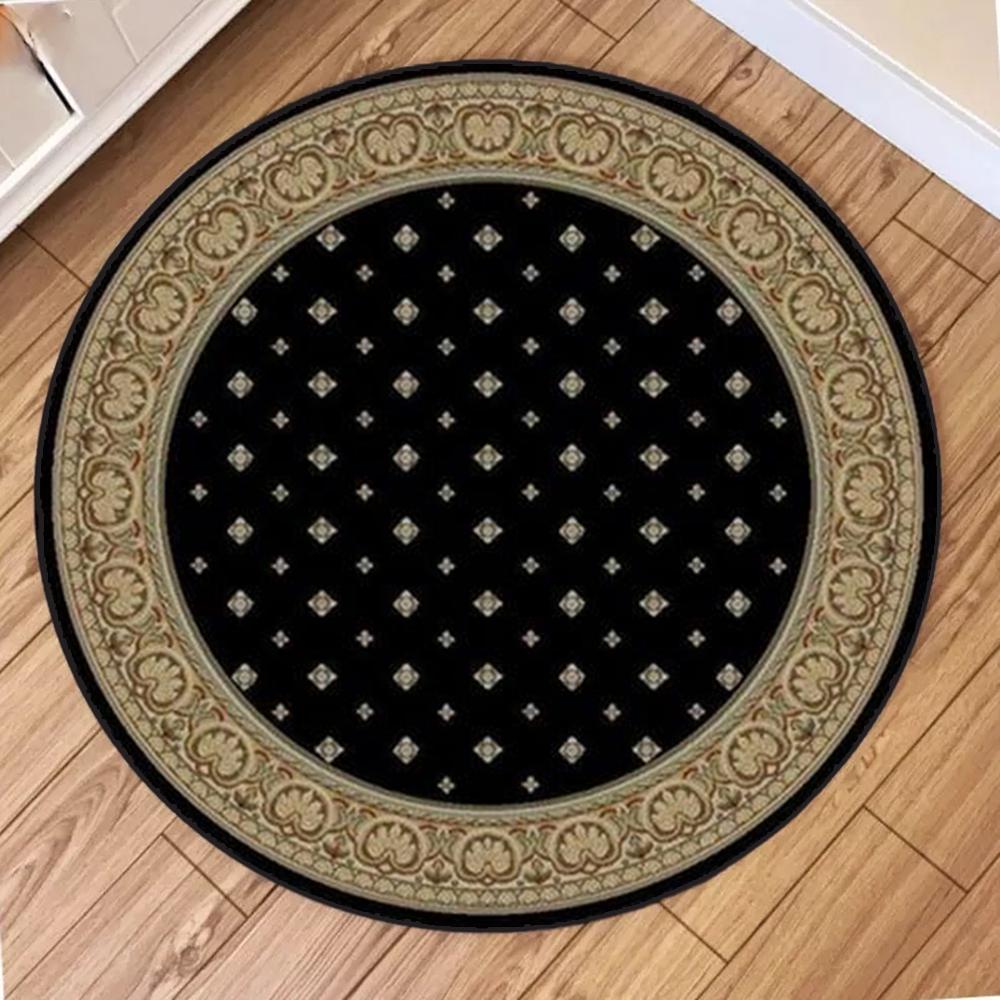 Print Round Rug – Leopard, Zebra  Tropical Floral Mix, Soft Non-Slip Mat for Living Room