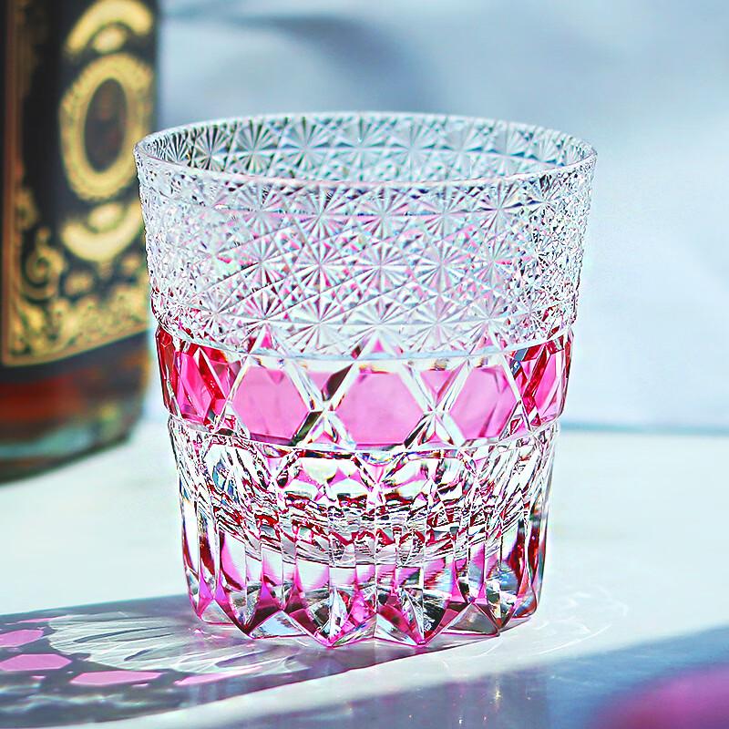 Edo Kiriko Hand-Carved Fluorite Crystal Whiskey Glass
