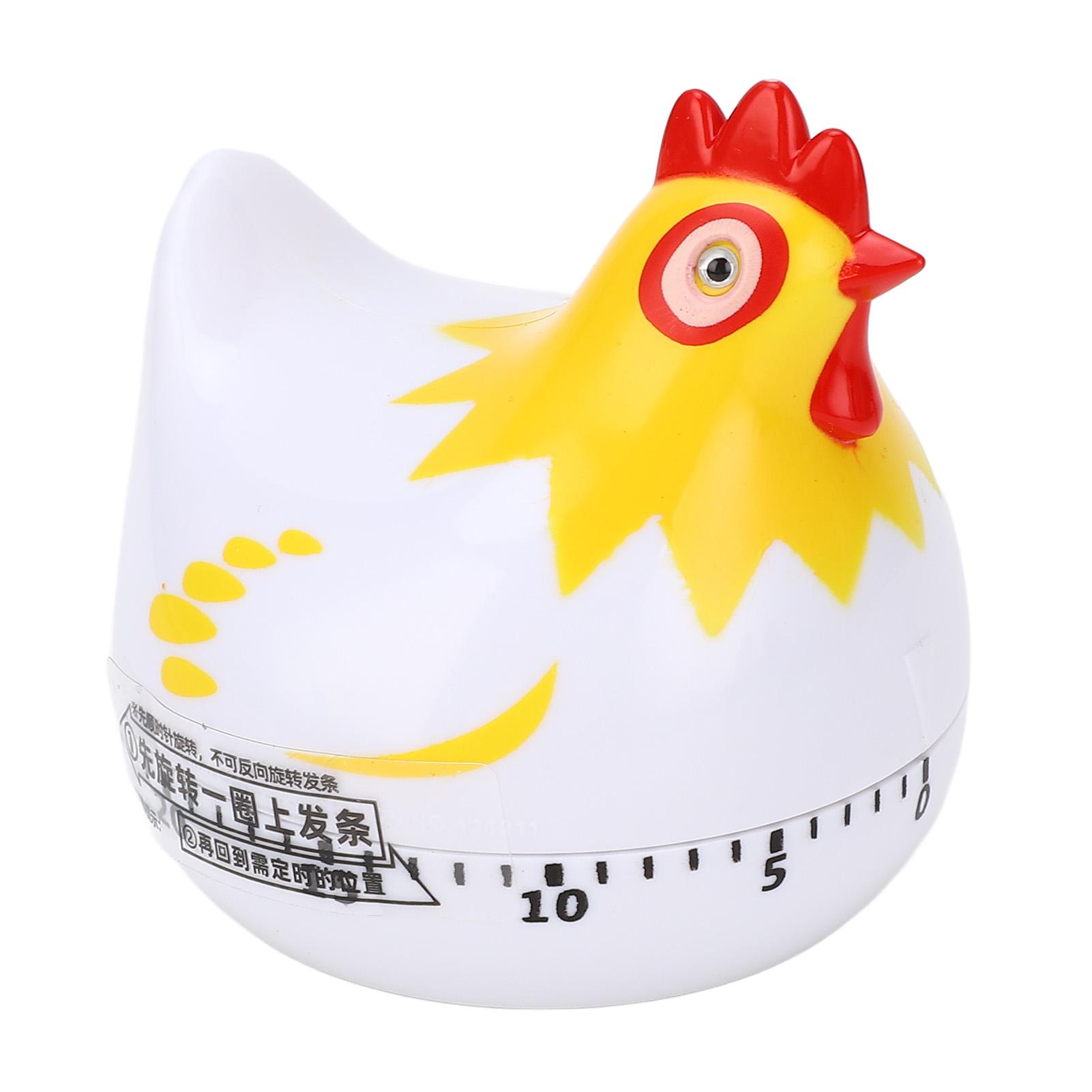 Kitchen Chicken Pattern Baking Timer Cute Shape 60min Mechanical Countdown Reminder for Cooking