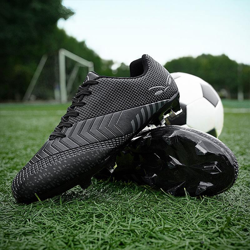 Botas de futebol masculino couro pico treinamento antiderrapante resistente ao desgaste sapatos de futebol jovens crianças sapatos de futebol