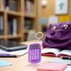 Purple 8Digits Pocket Mini Electronic Calculator Keychain Key Ring for Home School Office Supply,Calculators