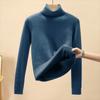 One Piece Velvet Fabric, High Neck Sweater for Women In Autumn and Winter, with Thickened Velvet Lining and A Base Knit Sweater