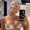 Unique Y2K Designer Luxury Sunglasses Women Rectangle Big Frame Sun Glasses For Men Outdoor UV Protection Classic 2000S Black Sh