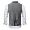 2025 Men's Slim Fit Striped Double-Breasted Retro Suit Vest - European Size