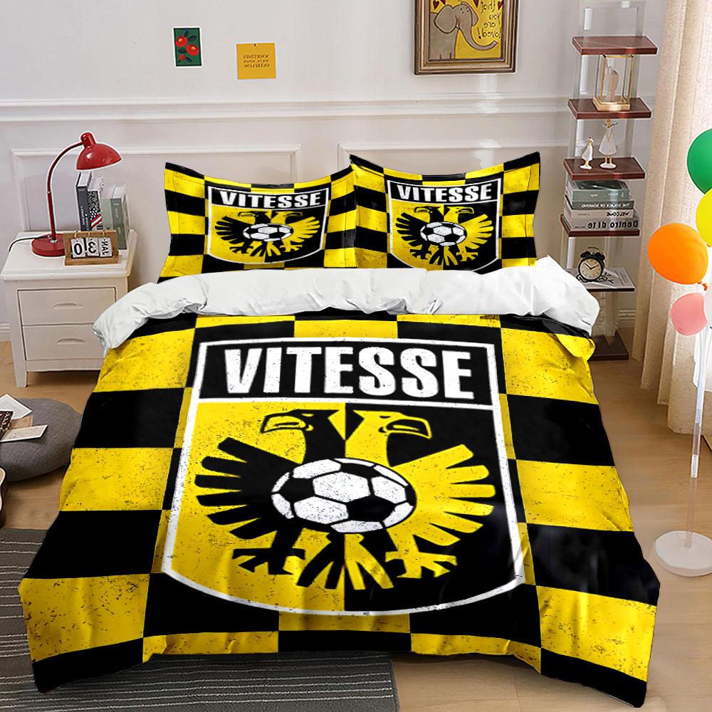 "Vitesse Soccer Bedding Set" Bedding Duvet Cover Set Duvet Cover Pillowcases (1 * Duvet Cover 2 * Pillowcases, Without Duvet Insert)