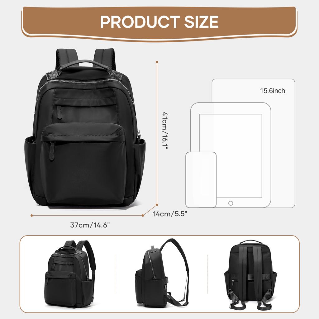 Trendy School Backpack for Girls Waterproof Nylon Rucksack Teenager Large Capacity Kawaii Student School Bag  Cute BookBag