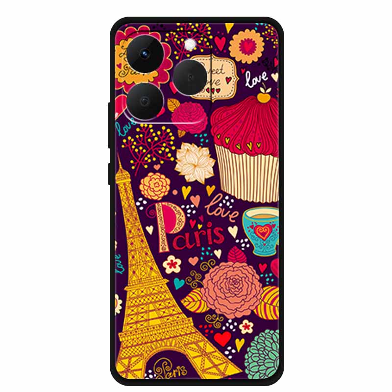 Case For OPPO Realme 15T Embossed Blossoms Funda 3D Relief Flowers Coque Silicone Soft Phone Cover For Realme 15 T 5G Bumper