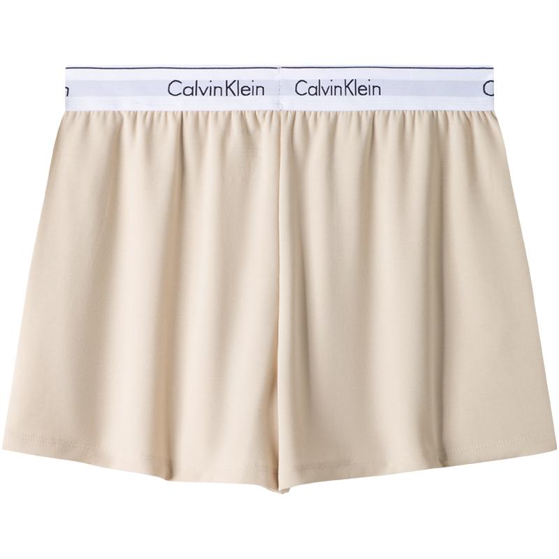 Calvin Klein Cooling Antibacterial Ice Comfort Series Soft Breathable Home Shorts Sleep Pants Women shorts Oat-Milk AD0008ACI