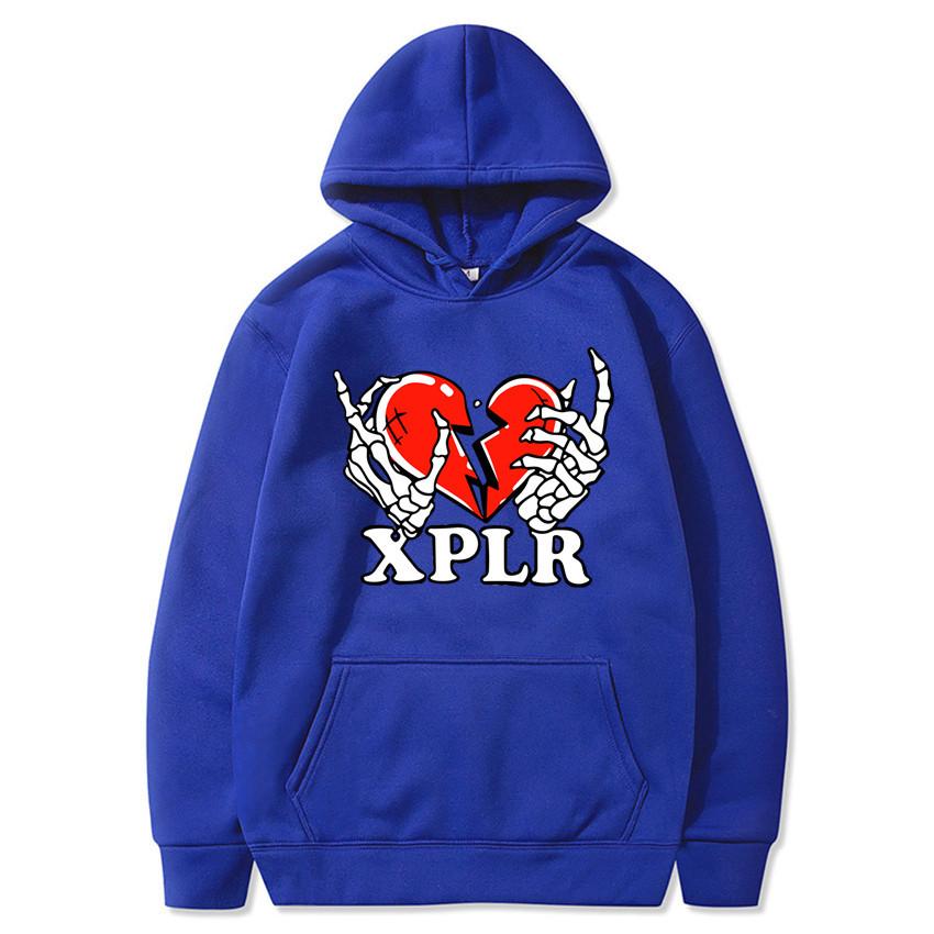 Heartbreak Print Hoodies Autumn Winter Fashion Fleece Casual Loose Sweatershirt Hooded for Men Women