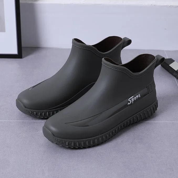 Модные непромокаемые туфли с коротким стволом. Мужская противоскользящая — фото 10