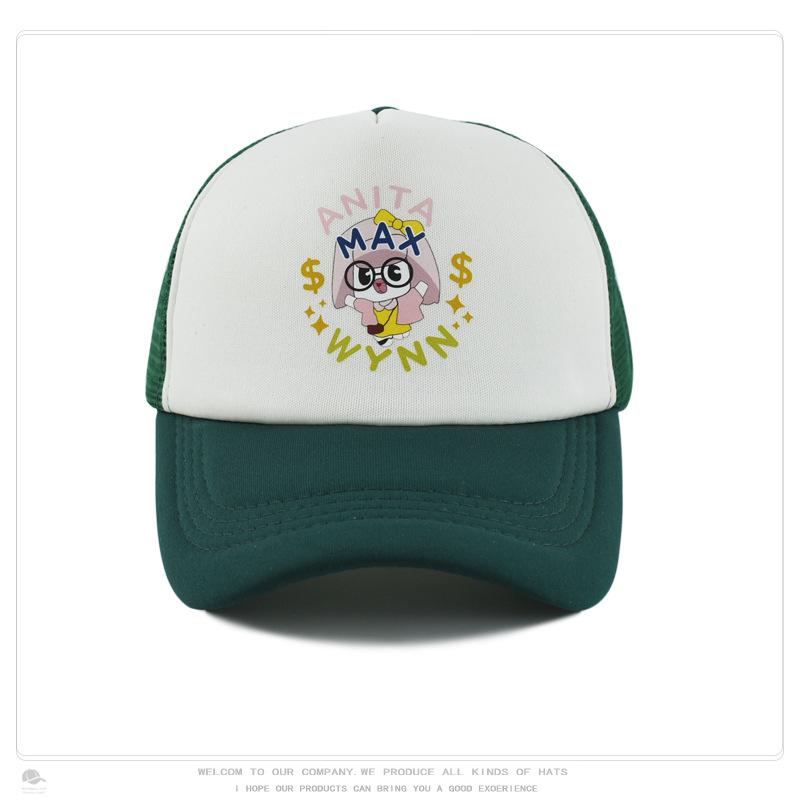 WYNN Cute Cartoon Print Trucker Hat - Mesh Sponge Baseball Cap