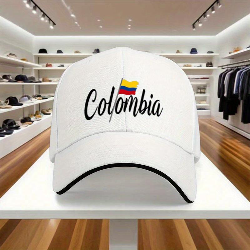 1pc Colombia Flag Baseball Cap  Adjustable Snapback Hat with Colombian Colors  Yellow Red  Lightweight for Men  Women